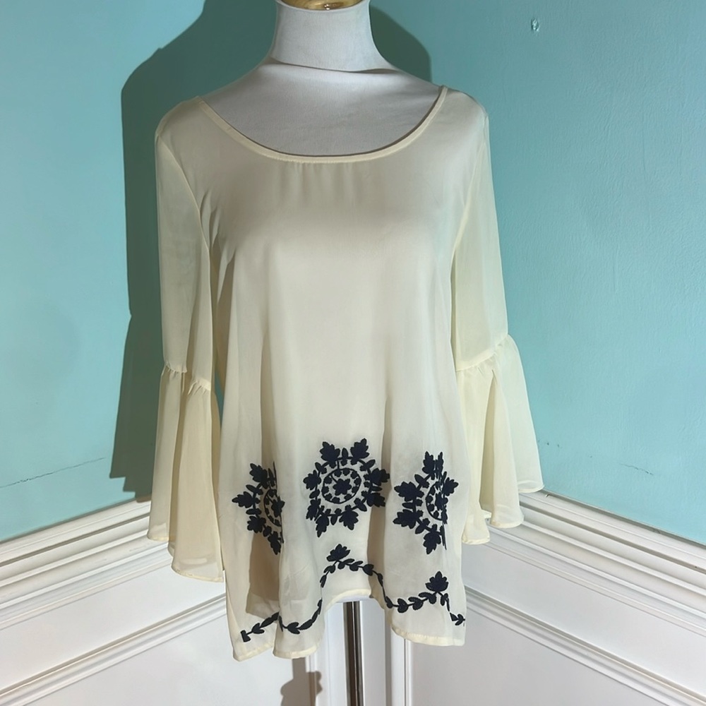 Umgee Sheer Cream Top